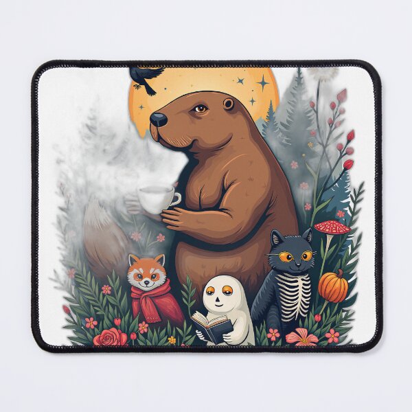 Item preview, Cute Capybara Drinking Coffee | Whimsical Creatures designed and sold by profustock.