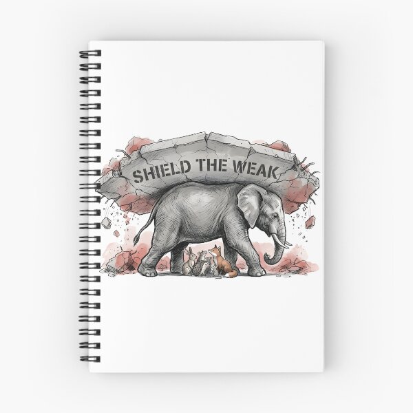 Item preview, Shield The Weak - Guardian Elephant Illustration designed and sold by SoulPT.