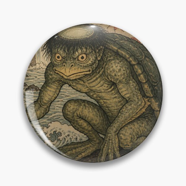 Item preview, Japanese River Monster Kappa in Autumn Ukiyo-e Style designed and sold by vekotpu.