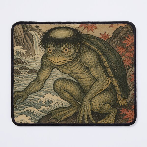 Item preview, Japanese River Monster Kappa in Autumn Ukiyo-e Style designed and sold by vekotpu.