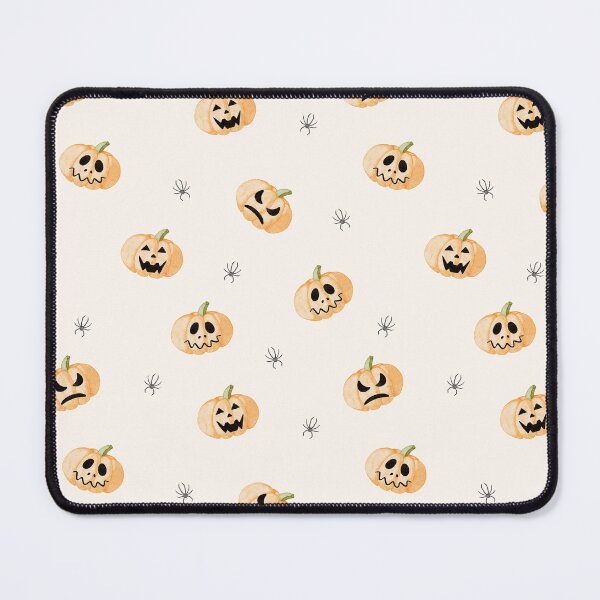 Item preview, Cute Watercolor Jack-o'-Lanterns and Spiders Cream Halloween Pattern designed and sold by svitlaarty.