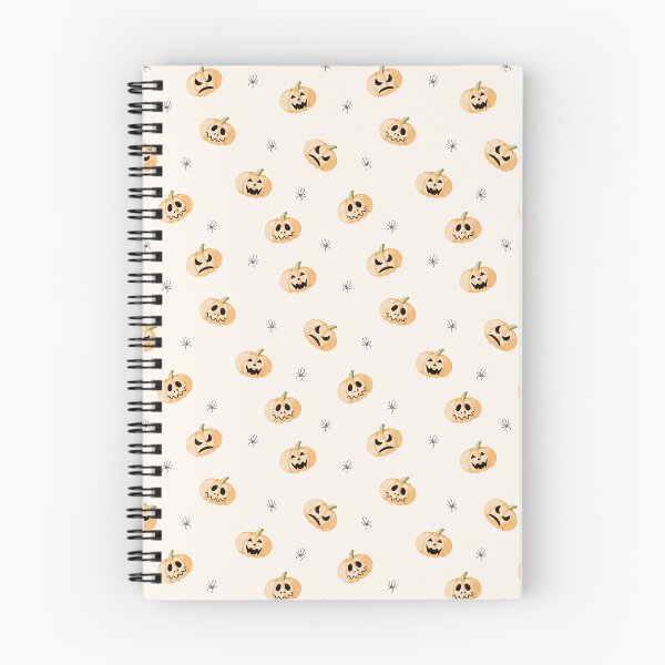Item preview, Cute Watercolor Jack-o'-Lanterns and Spiders Cream Halloween Pattern designed and sold by svitlaarty.