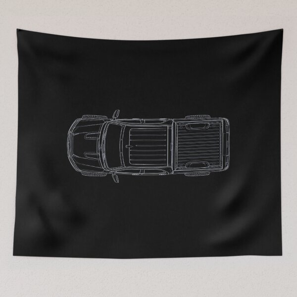 Item preview, Blueprint Pickup Truck Overhead Technical Schematic designed and sold by Piising.