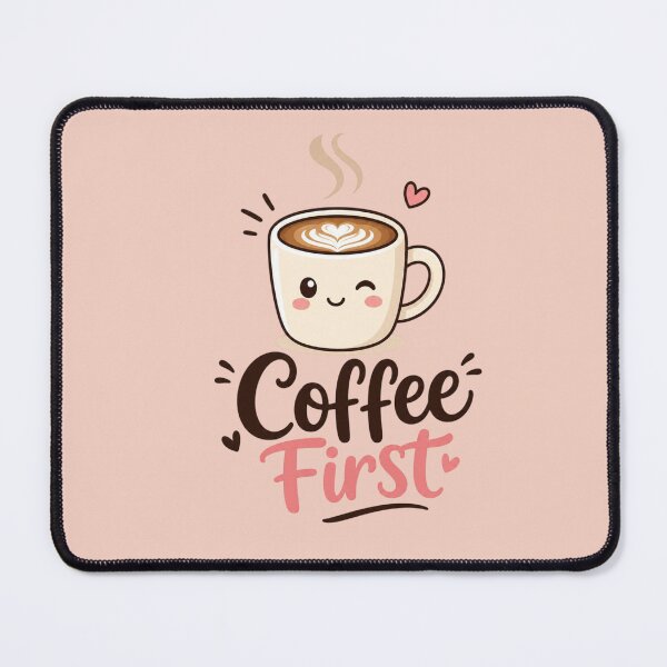 Item preview, Coffee First Cute Kawaii Coffee Cup | Funny Coffee Lover Sticker | Adorable Caffeine Quote Design designed and sold by Sanika arts .