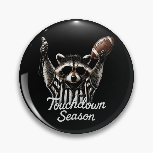 Item preview, Raccoon referee touchdown season illustrated designed and sold by oliviamaer.