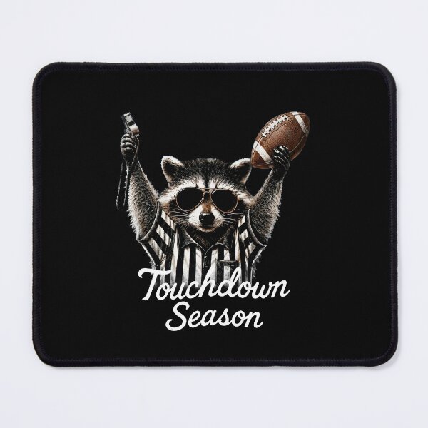 Item preview, Raccoon referee touchdown season illustrated designed and sold by oliviamaer.
