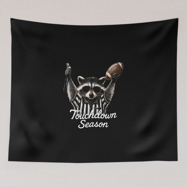 Item preview, Raccoon referee touchdown season illustrated designed and sold by oliviamaer.