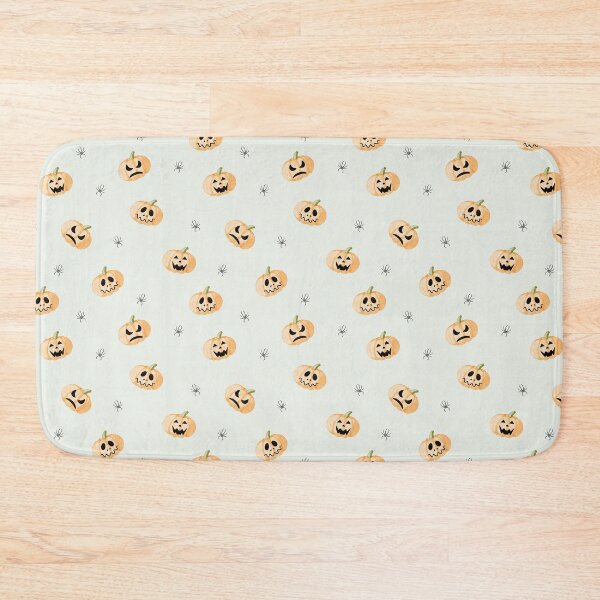 Item preview, Cute Watercolor Jack-o'-Lanterns and Spiders Sage Green Pattern designed and sold by svitlaarty.