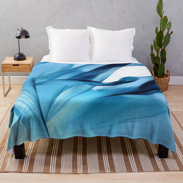 Item preview, Blue Translucent Silk Waves Flowing Organic Petals Abstract designed and sold by LYAN-STORE.