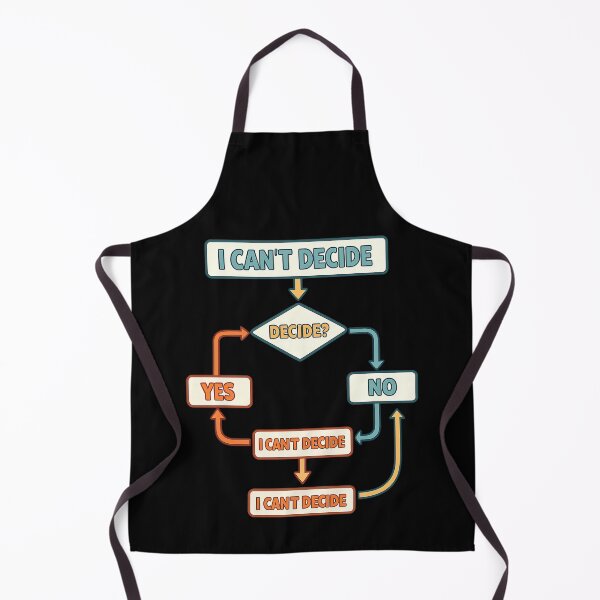 Item preview, I Can't Decide Funny Decision Flowchart Graphic designed and sold by TeeTimeTreasure.