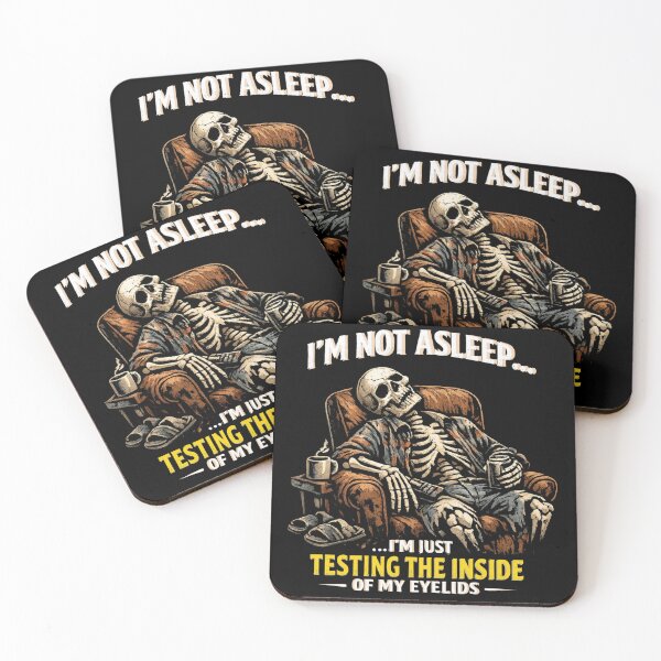 Item preview, Funny Sleeping Skeleton Tired Chair Humor Meme designed and sold by W&RParadise.
