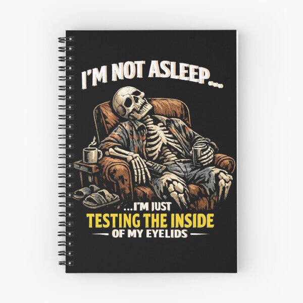 Item preview, Funny Sleeping Skeleton Tired Chair Humor Meme designed and sold by W&RParadise.