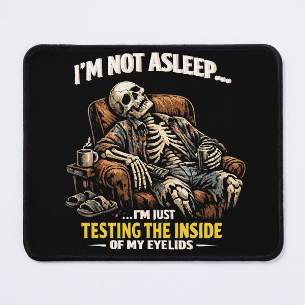 Item preview, Funny Sleeping Skeleton Tired Chair Humor Meme designed and sold by W&RParadise.