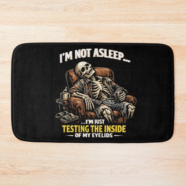 Item preview, Funny Sleeping Skeleton Tired Chair Humor Meme designed and sold by W&RParadise.