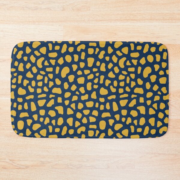 Item preview, Navy Blue & Mustard Terrazzo Pattern | Modern Abstract Seamless Design designed and sold by Pickachoo.