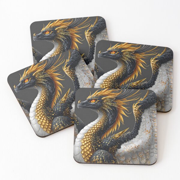 Item preview, Majestic Dragon with Stunning Golden Feathers designed and sold by Artessie.