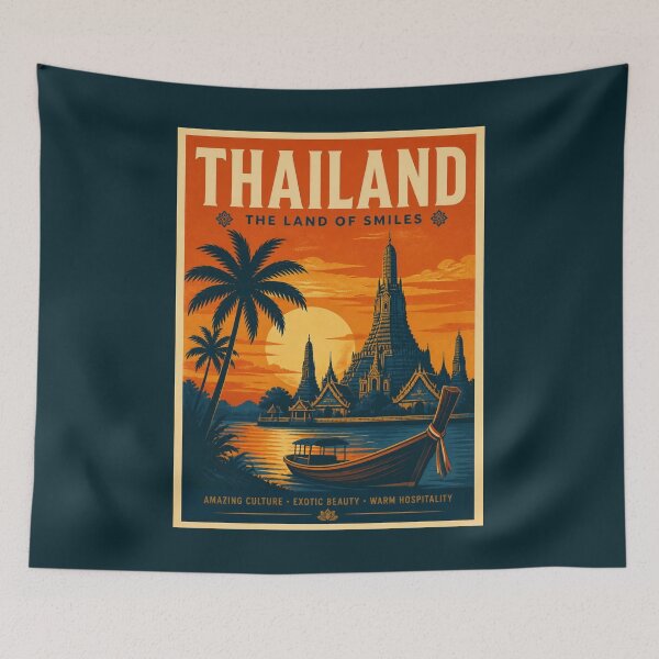 Item preview, Vintage Thailand Poster designed and sold by GoodOldVintage.