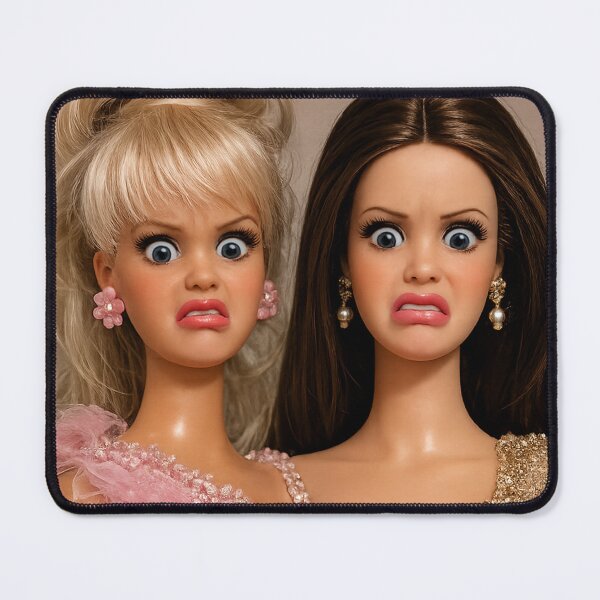 Item preview, Two Disgusted Dolls Cringe Besties Funny Meme designed and sold by Devilians92.