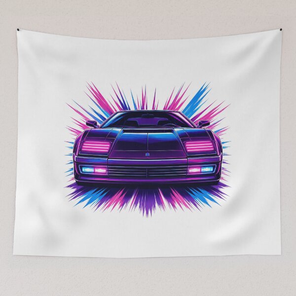 Item preview, Synthwave 80s Retro Car Neon Burst designed and sold by Piising.