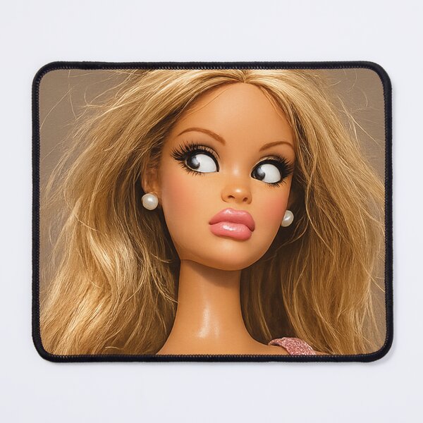 Item preview, Funny Cross Eyed Blonde Doll Derp Meme designed and sold by Devilians92.