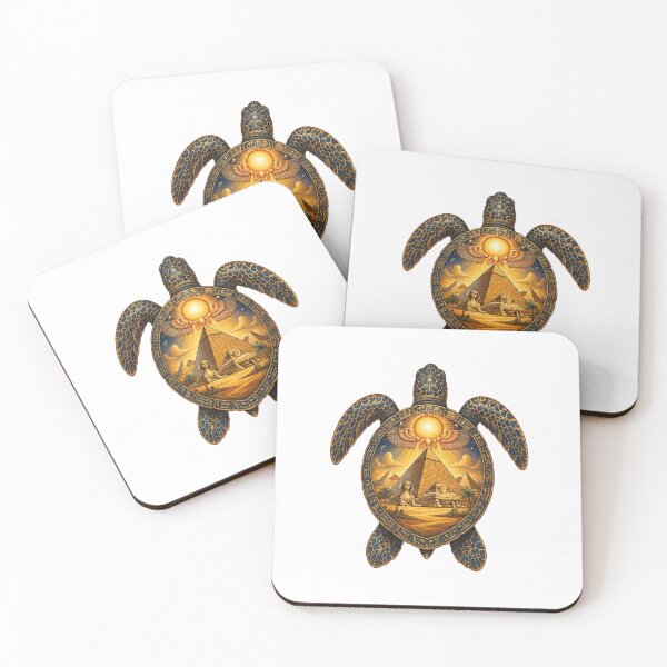 Item preview, Egyptian Sea Turtle | Ocean Pyramid Art Collection designed and sold by Zaru Art Studio.