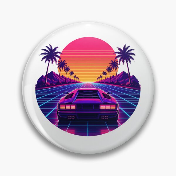 Item preview, Retrowave Synthwave Grid Highway & Supercar Sunset designed and sold by Piising.