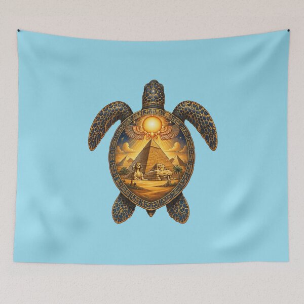 Item preview, Egyptian Sea Turtle | Ocean Pyramid Art Collection designed and sold by Zaru Art Studio.