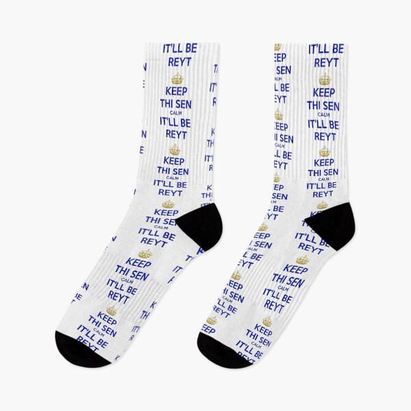 Item preview, Keep Thi Sen Calm It'll Be Reyt Yorkshire Dialect Blue Text designed and sold by taiche.