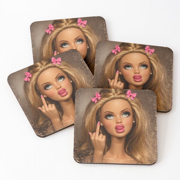 Item preview, Sassy Coquette Doll Middle Finger Eye Roll Meme designed and sold by Devilians92.