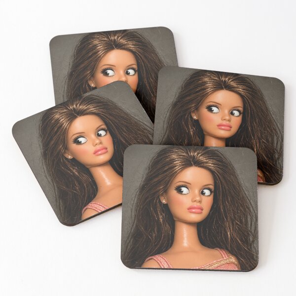 Item preview, Funny Cross Eyed Brunette Doll Side Eye Meme designed and sold by Devilians92.
