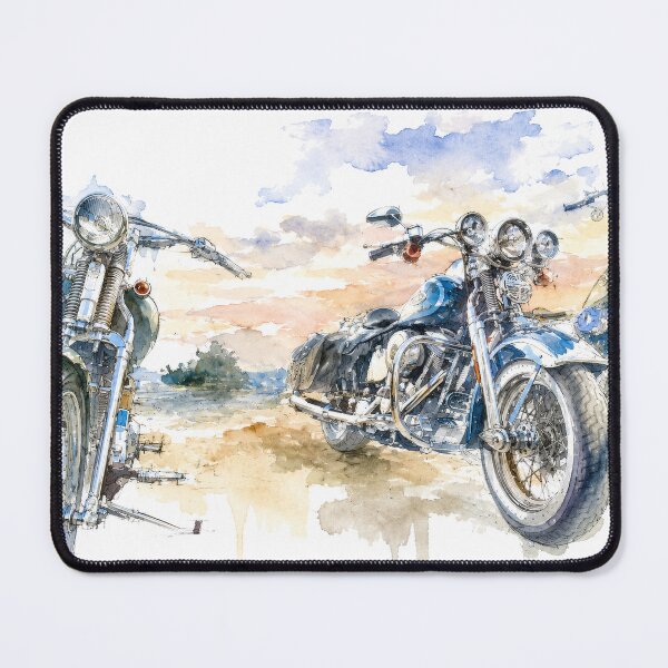Item preview, Three Classic Motorcycles – Vintage Biker Watercolor designed and sold by Russell Thorne.