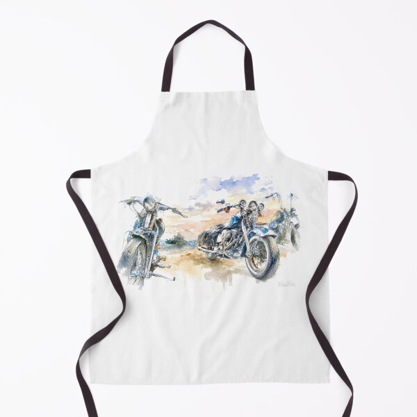 Item preview, Three Classic Motorcycles – Vintage Biker Watercolor designed and sold by Russell Thorne.