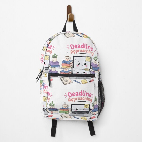Item preview, Deadline Approaching Cute Laptop & Books Study Aesthetic | Kawaii Student Sticker | Exam & College Design designed and sold by Sanika arts .
