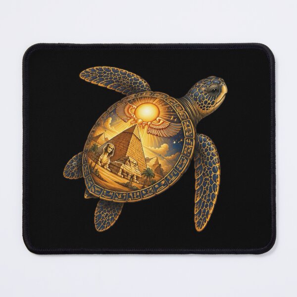 Item preview, Golden Sea Turtle | Ocean Pyramid Art Collection designed and sold by Zaru Art Studio.