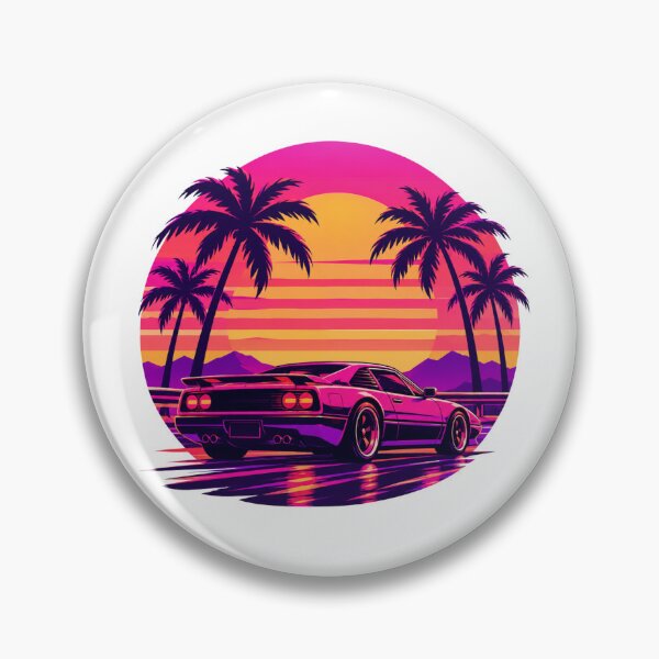 Item preview, Retro Synthwave Sunset Drive Sports Car designed and sold by Piising.