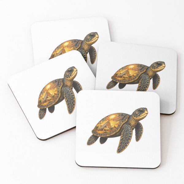 Item preview, Swimming Sea Turtle | Ocean Pyramid Art Collection designed and sold by Zaru Art Studio.