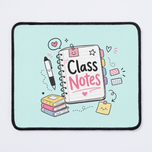 Item preview, Class Notes Cute Notebook Doodles | Kawaii Student Study Illustration | School Aesthetic Sticker designed and sold by Sanika arts .