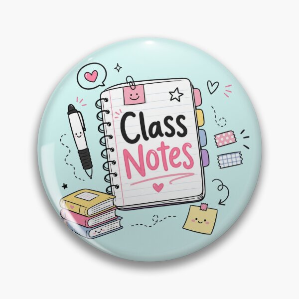 Item preview, Class Notes Cute Notebook Doodles | Kawaii Student Study Illustration | School Aesthetic Sticker designed and sold by Sanika arts .