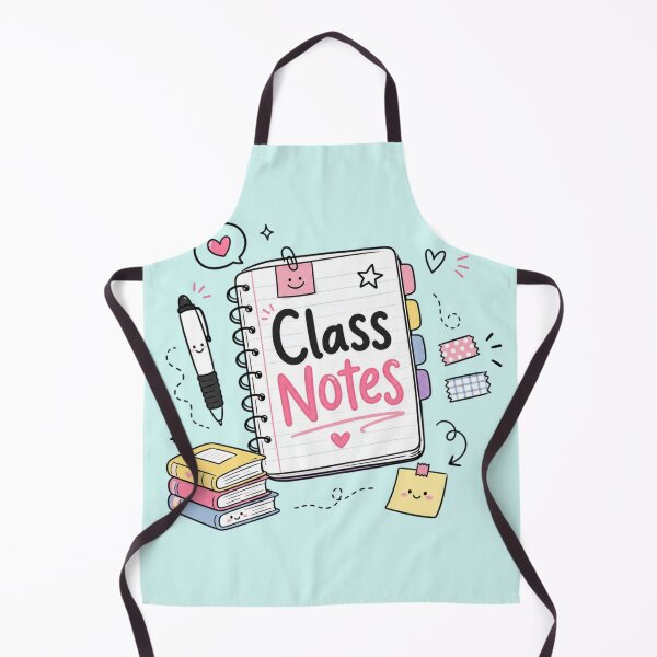Item preview, Class Notes Cute Notebook Doodles | Kawaii Student Study Illustration | School Aesthetic Sticker designed and sold by Sanika arts .
