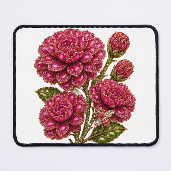 Item preview, CRYSTAL CYCLAMEN ZINNIA FLOWERS designed and sold by wordspixies.
