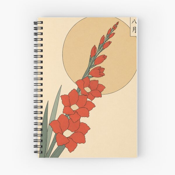 Item preview, August Birth Flower Gladiolus — Birth Flowers No. 8 | Ukiyo-e Woodblock designed and sold by Planthem.