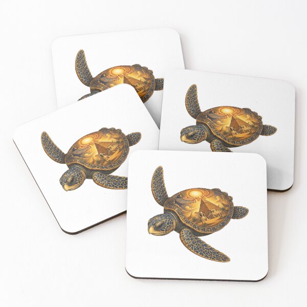 Item preview, Decorative Sea Turtle | Ocean Pyramid Art Collection designed and sold by Zaru Art Studio.