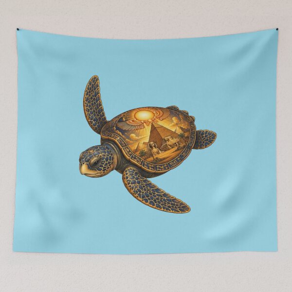 Item preview, Decorative Sea Turtle | Ocean Pyramid Art Collection designed and sold by Zaru Art Studio.