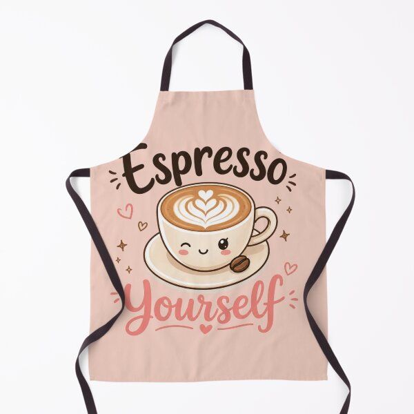 Item preview, Espresso Yourself Cute Latte Art Coffee Lover Kawaii Aesthetic Funny Cafe Quote Sticker designed and sold by Sanika arts .