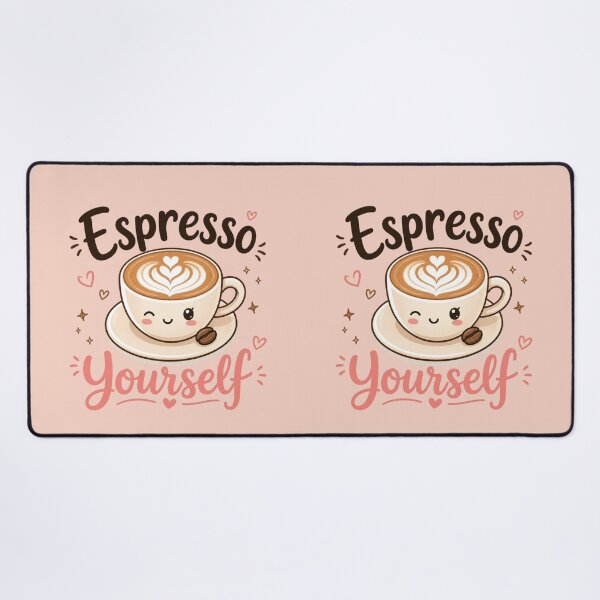 Item preview, Espresso Yourself Cute Latte Art Coffee Lover Kawaii Aesthetic Funny Cafe Quote Sticker designed and sold by Sanika arts .