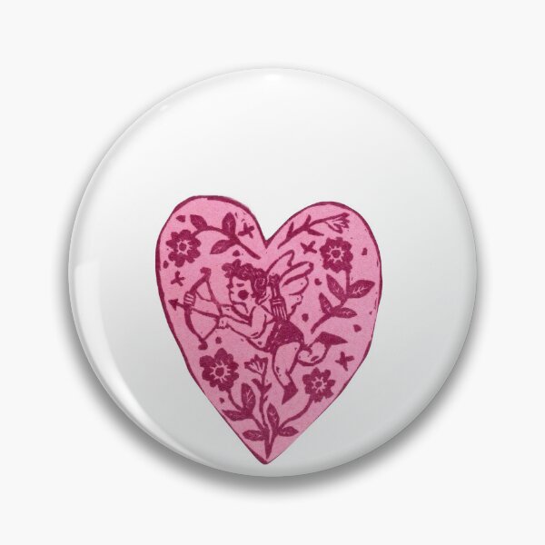 Item preview, vintage pink cupid heart designed and sold by ellmoswrld.