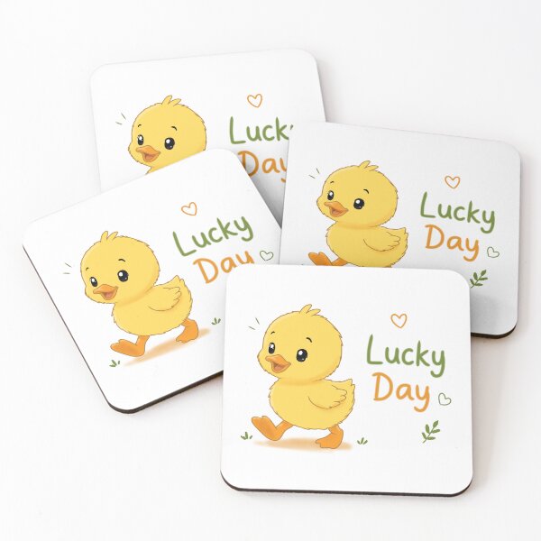 Item preview, Lucky Day Cute Duckling | Kawaii Yellow Duck Positive Vibes designed and sold by FennyWijayaMomo.
