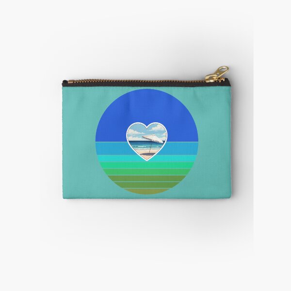 Item preview, Retro Beach and Beach Umbrella in Beachy Coastal Heart designed and sold by Beachy.