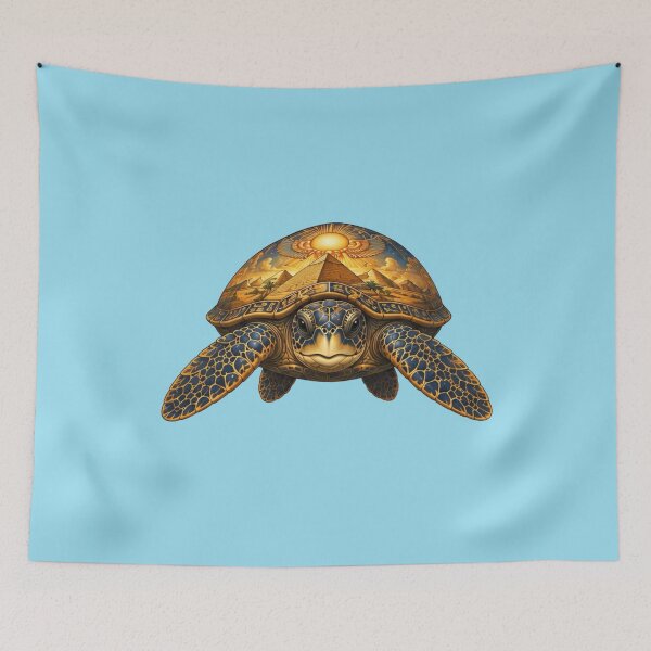 Item preview, Sea Turtle Portrait | Ocean Pyramid Art Collection designed and sold by Zaru Art Studio.