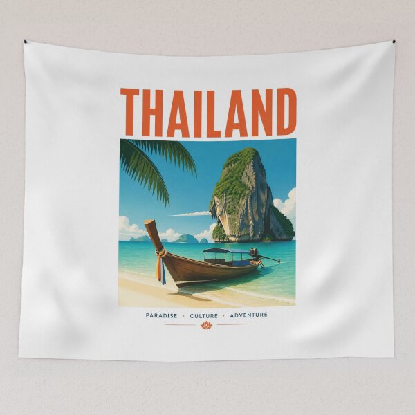 Item preview, Vintage Thailand Poster designed and sold by GoodOldVintage.